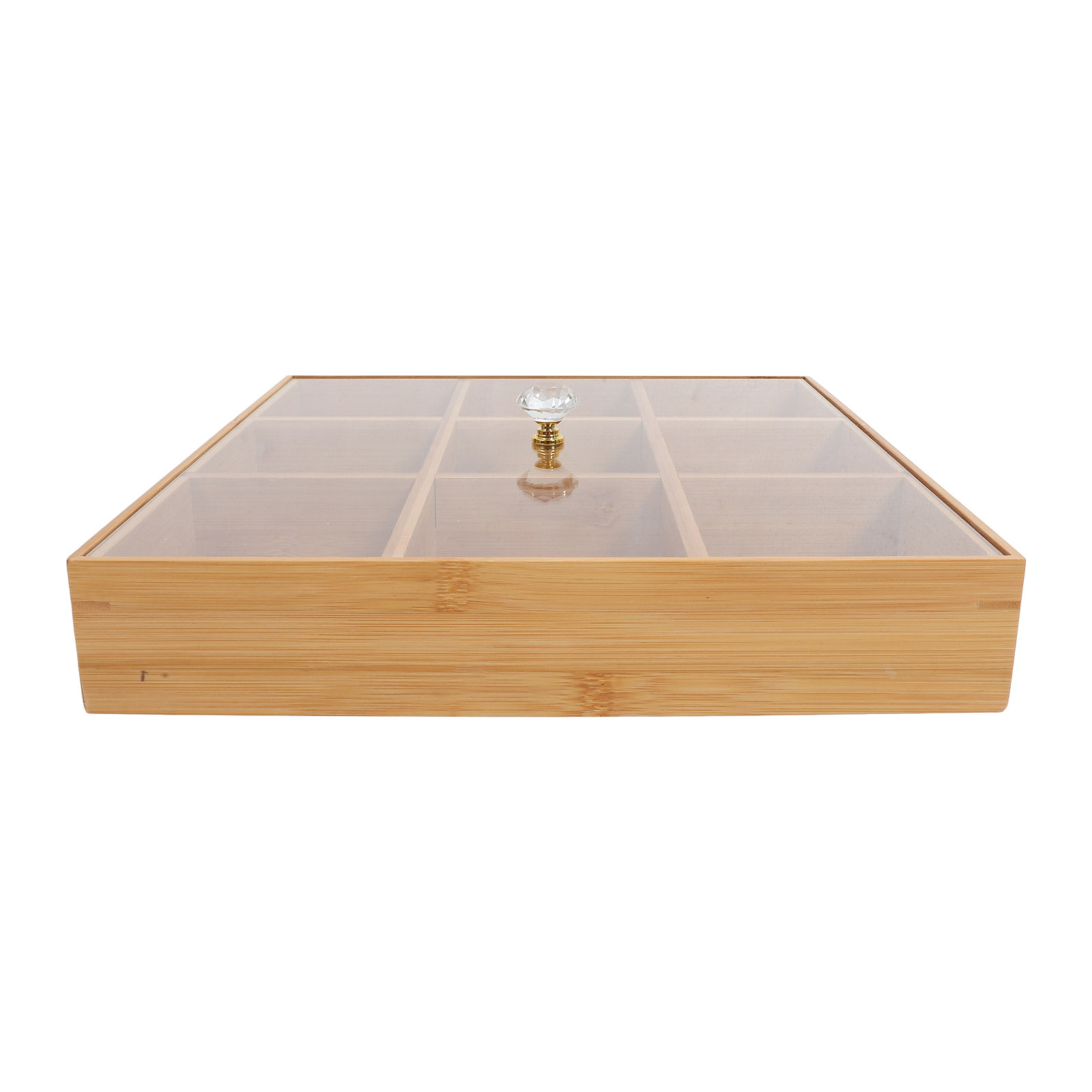 Food And Snacks Ideas - Bamboo Serving Tray with Compartments Food