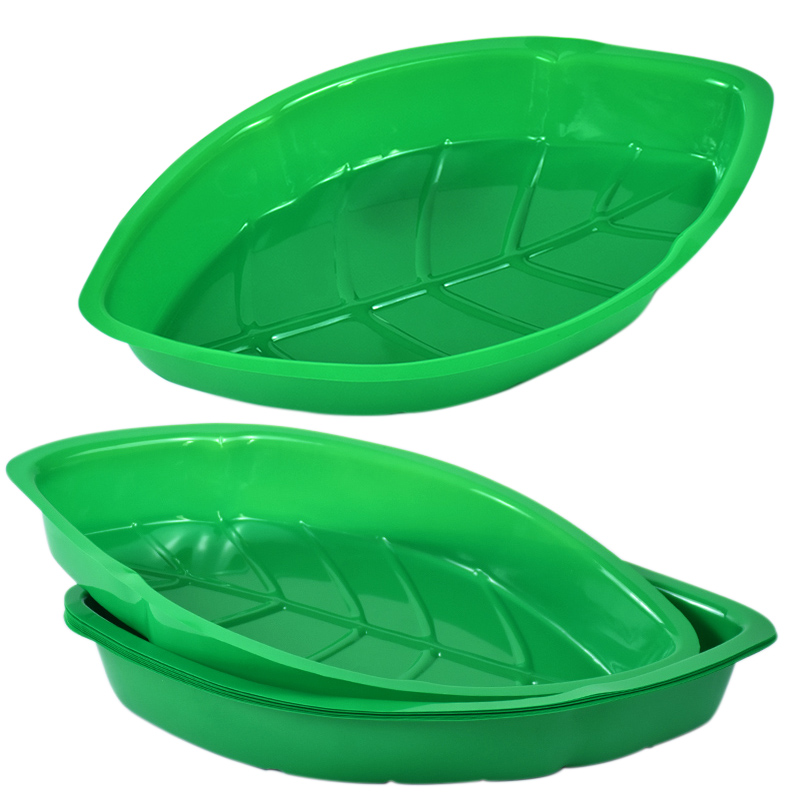 Food Snacks For Kids Party - 6/12pcs Hawaiian Palm Leaf Plate Snack
