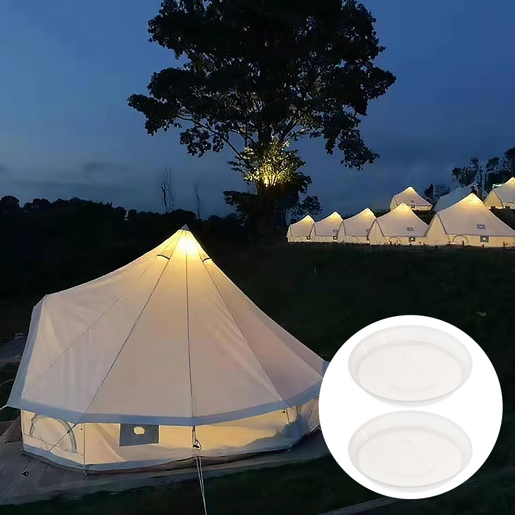 Food Snacks For Camping - 2Pcs Eco-Friendly PP Fruit Plate Lightweight