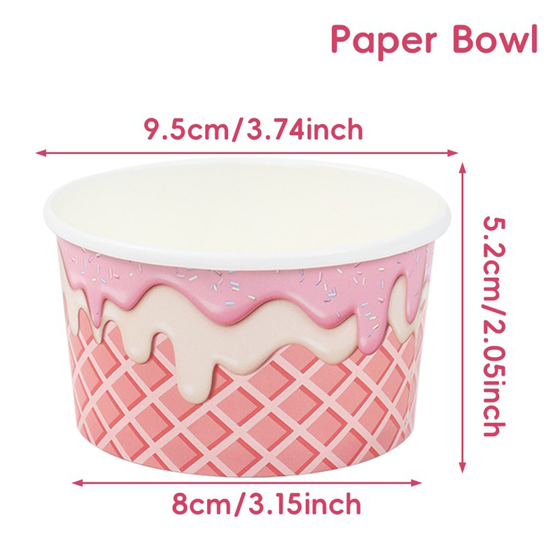 5-50pcs/Pack Paper Ice Cream C - مراجعة Food Snacks For Kids Party وسعره