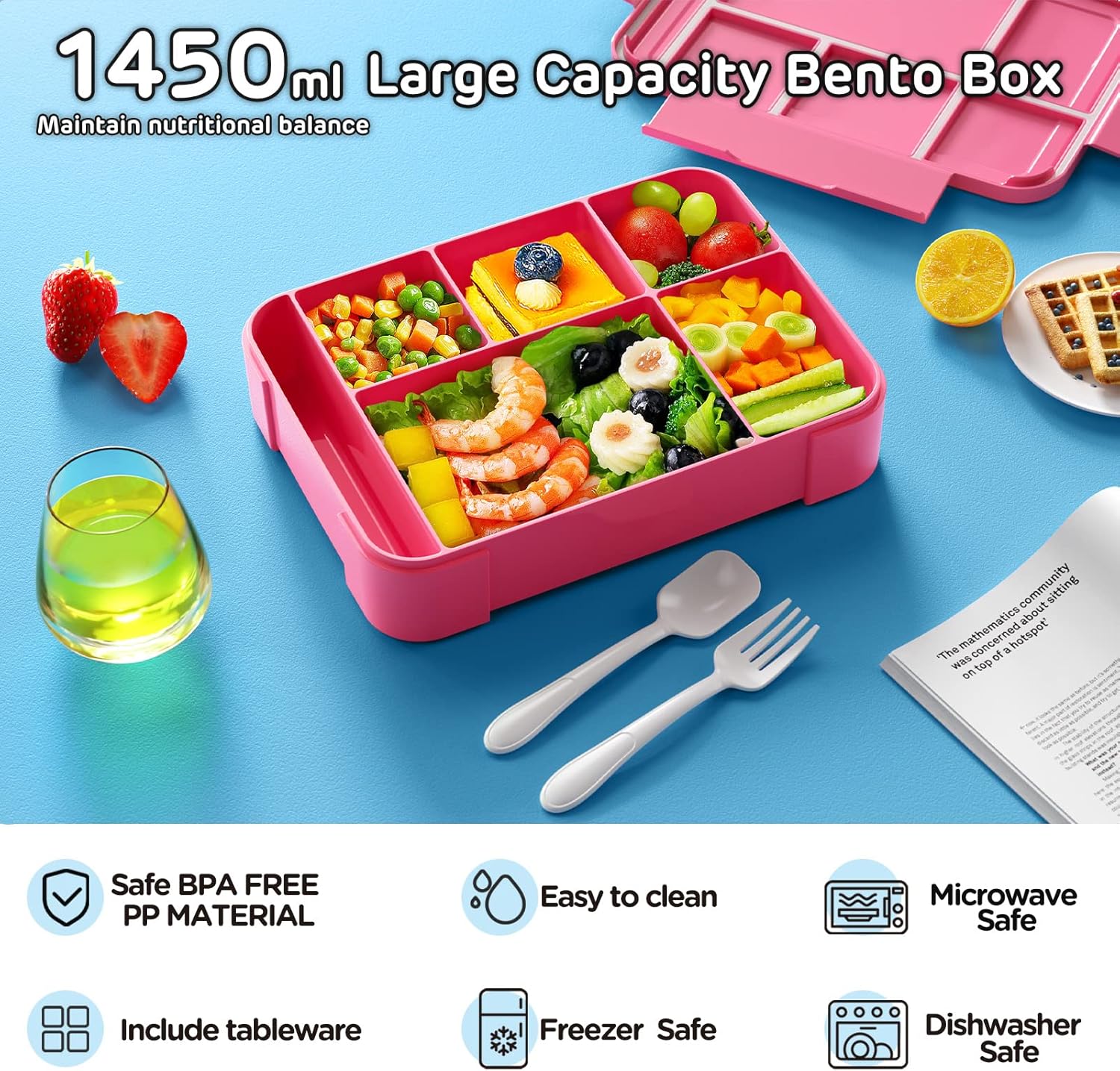Jelife Kids Bento Box Lunch Bo - مراجعة Food Snacks For Kids وسعره
