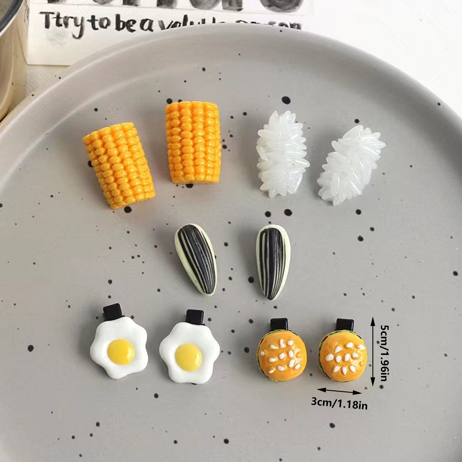 Mini Food Hair Clips Set Reali - مراجعة Food Snacks For Kids وسعره