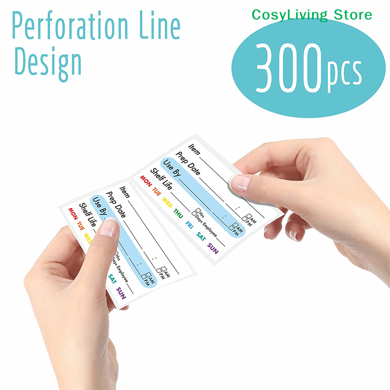 [CL]300Pcs/Roll Kitchen Date F - مراجعة Snacks Food Labels وسعره
