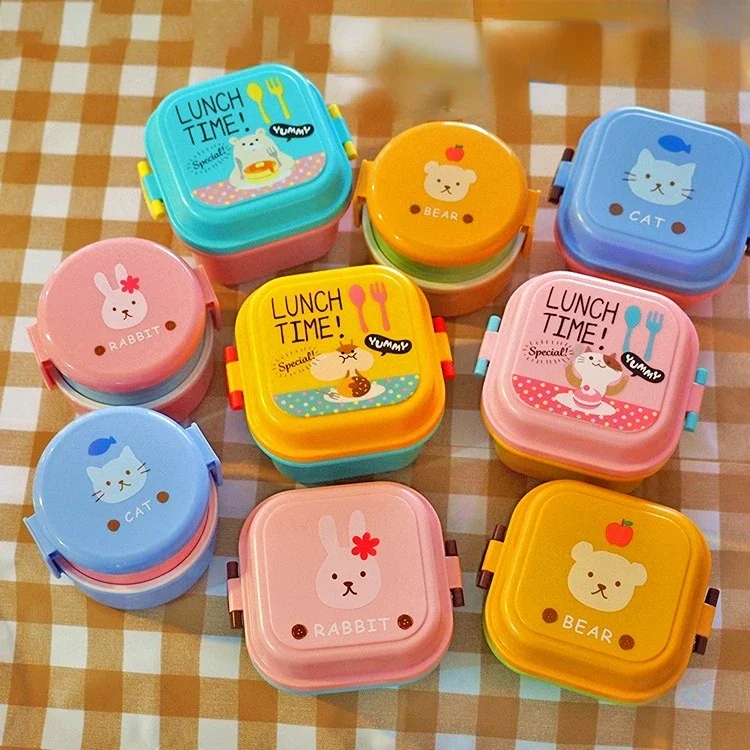 Cute Cartoon Kittyed Bento Lun - مراجعة Food Snacks For Kids وسعره