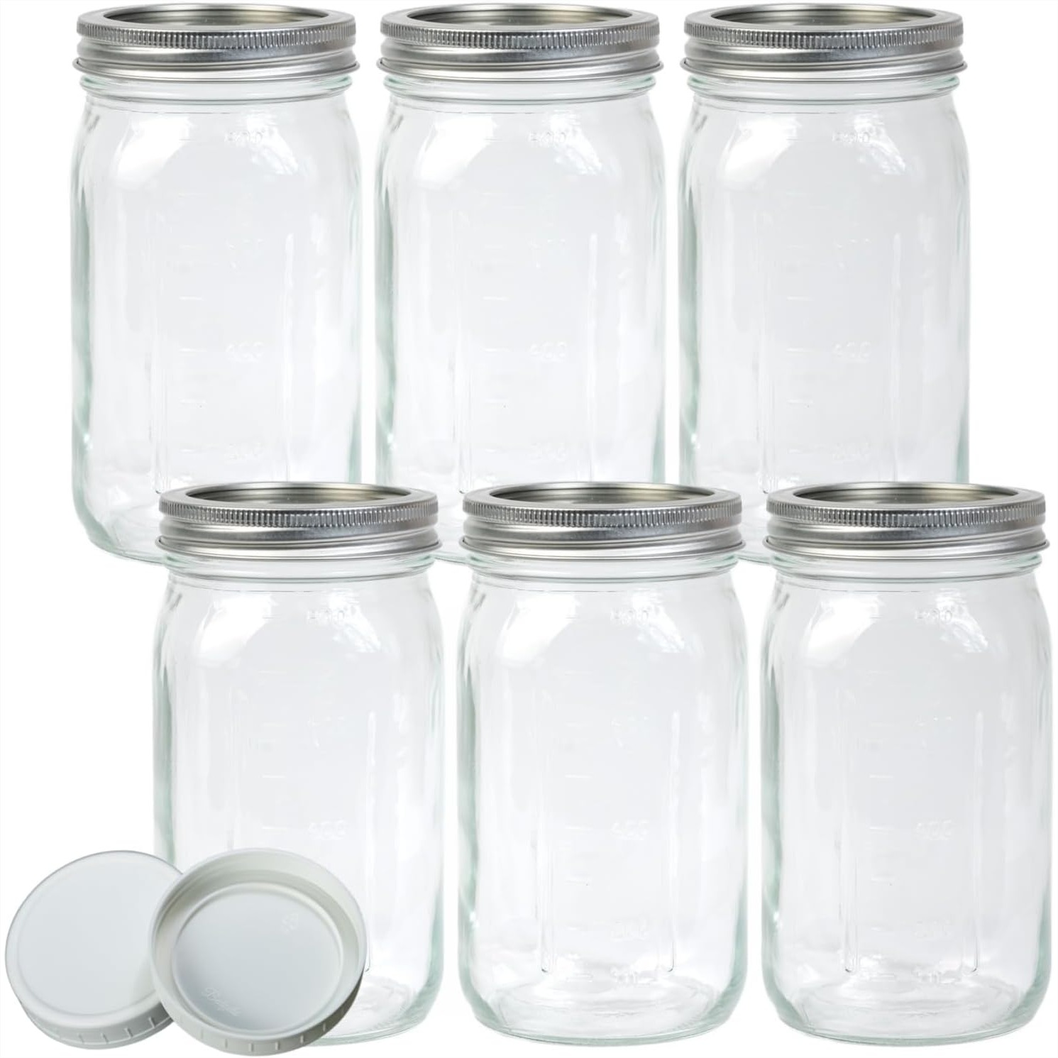 6 Pack 32 oz Wide Mouth Mason  - مراجعة Food Snacks Images وسعره