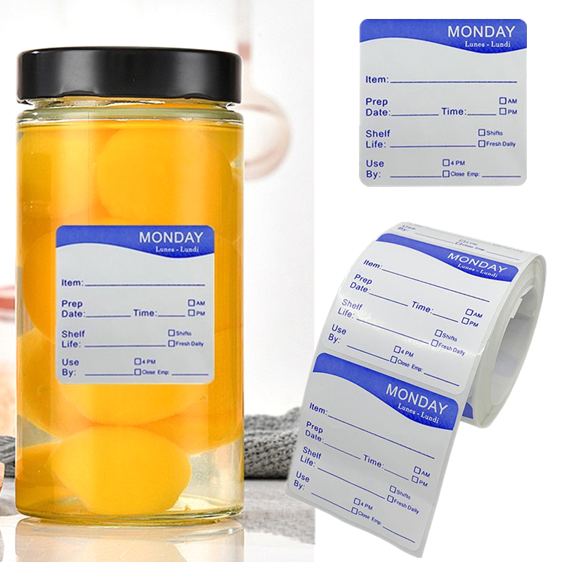 250Pcs/Roll Kitchen Date Food  - مراجعة Snacks Food Labels وسعره