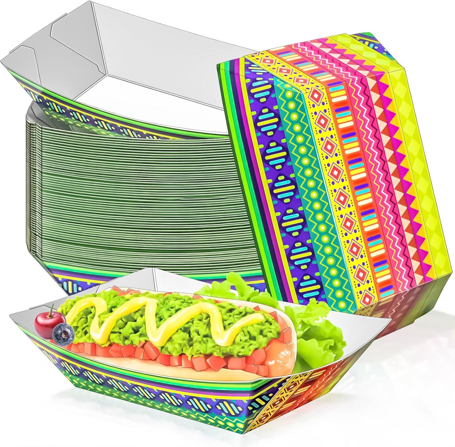 50 Pack Mexican Kraft Paper Fo - مراجعة Food Snacks Images وسعره
