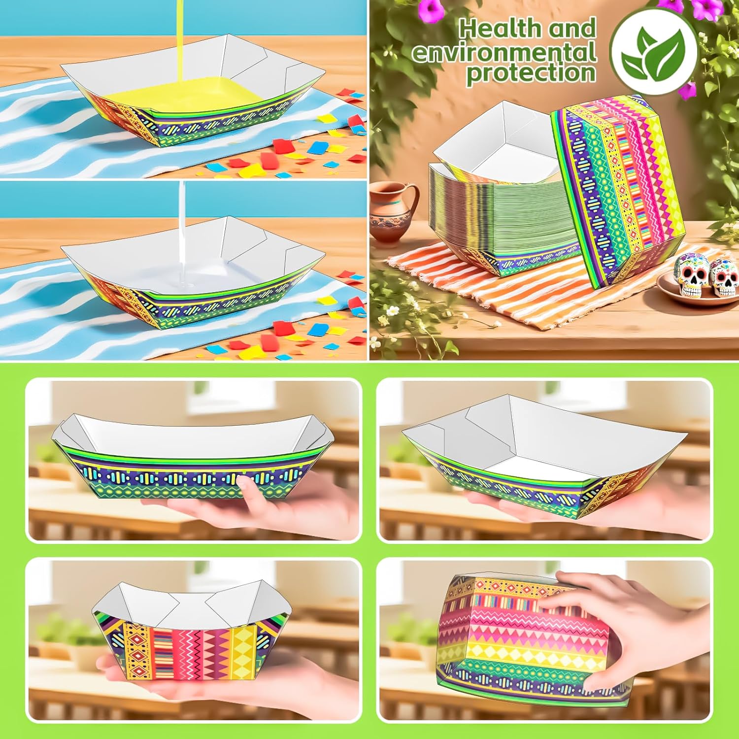 50 Pack Mexican Kraft Paper Fo - مراجعة Food Snacks Images وسعره