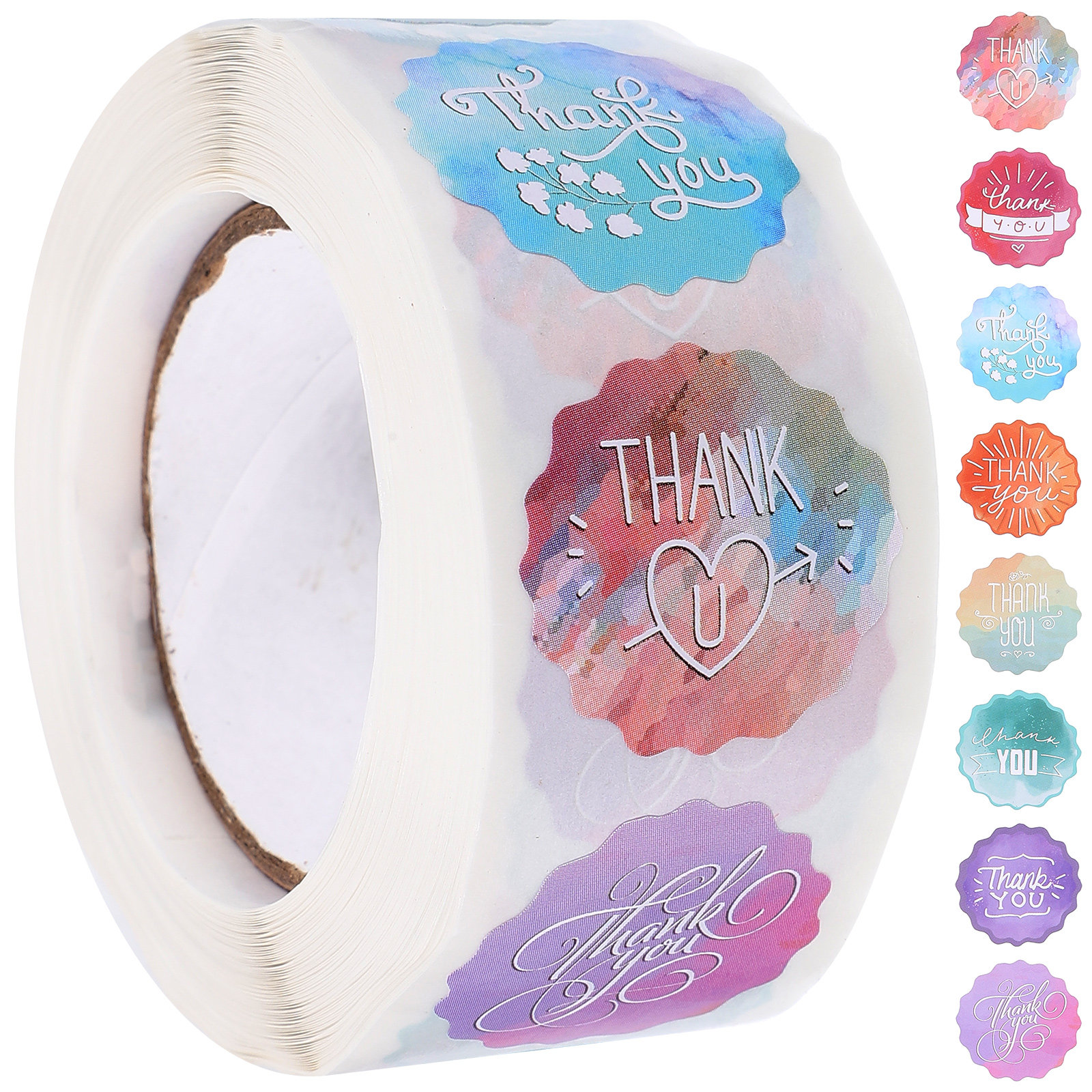 1 Roll Self-Adhesive Thank You - مراجعة Snacks Food Labels وسعره