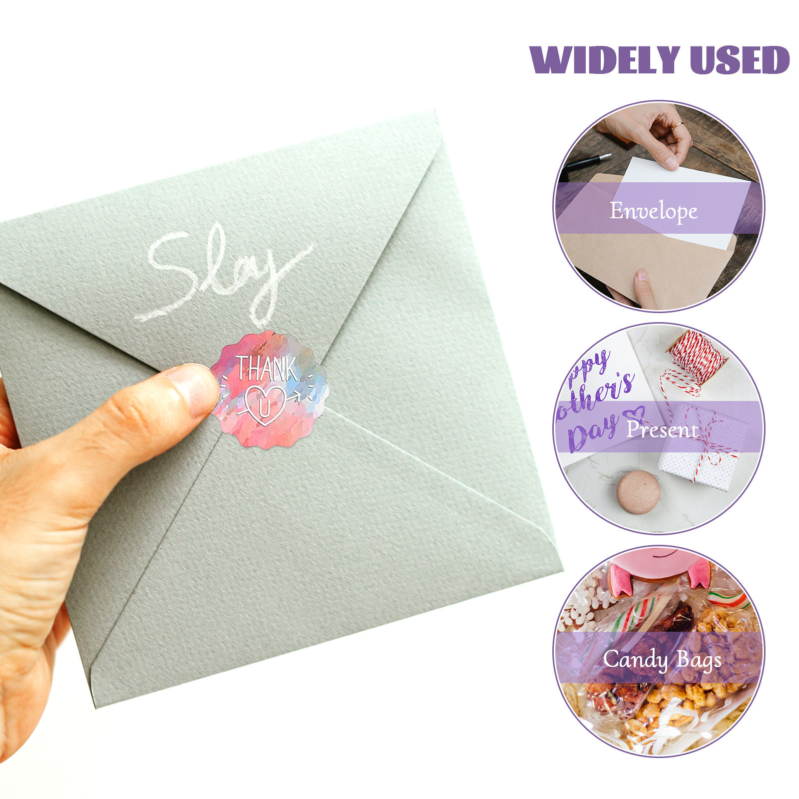 1 Roll Self-Adhesive Thank You - مراجعة Snacks Food Labels وسعره