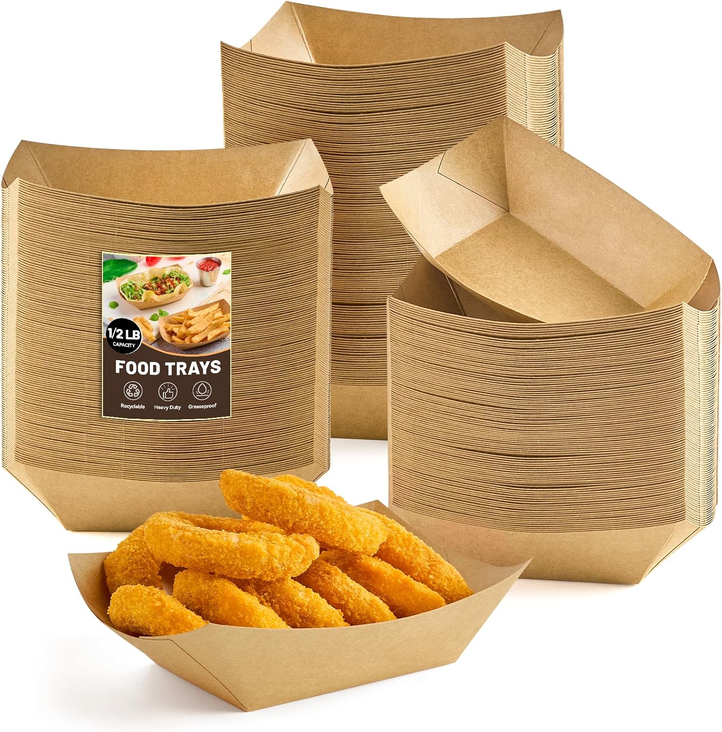 1/2 Lb Small Paper Food Trays  - مراجعة Food Snacks Images وسعره