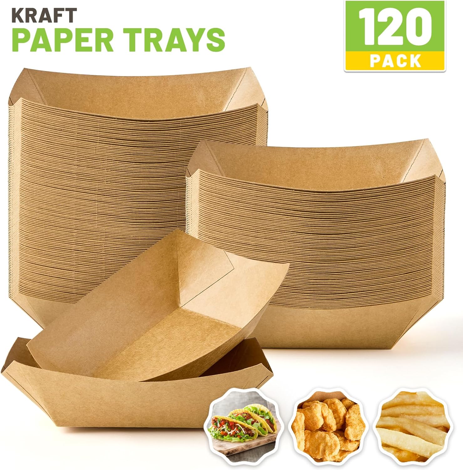 1/2 Lb Small Paper Food Trays  - مراجعة Food Snacks Images وسعره