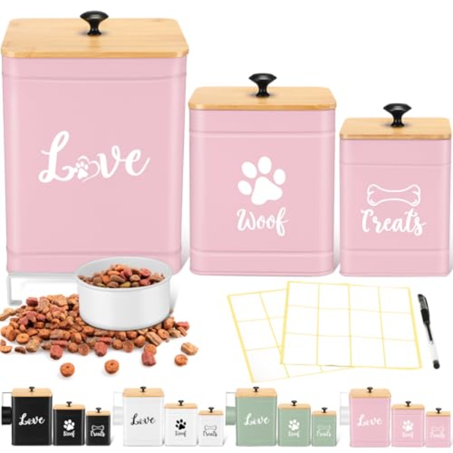 Metal Dog Treat Containers Set - مراجعة Snacks Food Labels وسعره