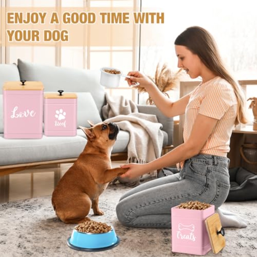 Metal Dog Treat Containers Set - مراجعة Snacks Food Labels وسعره