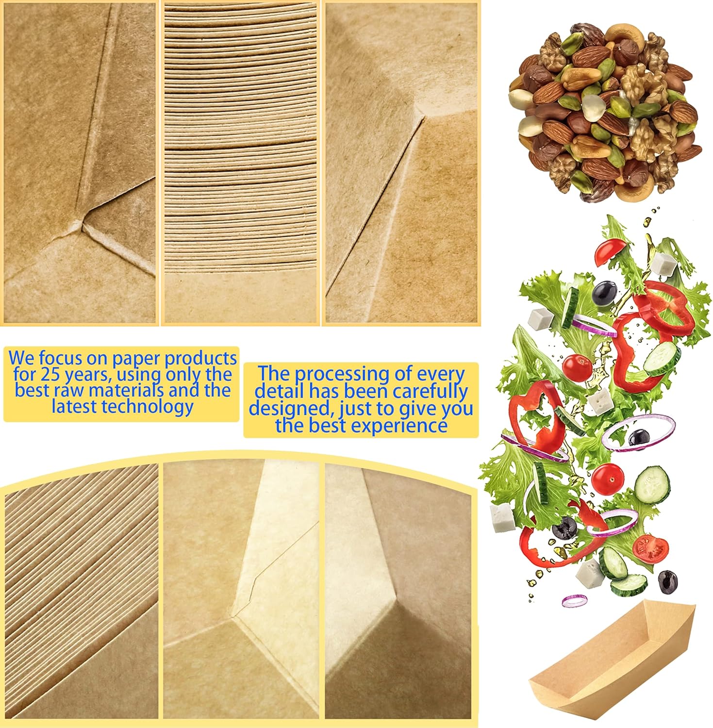 200 Pack Small Paper Food Tray - مراجعة Food Snacks Images وسعره