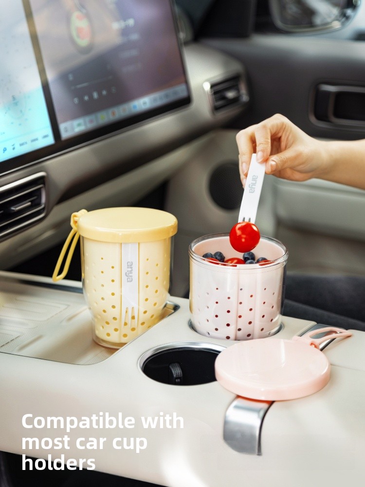Portable Fruit Cup with Fork f - مراجعة Food Snacks Online وسعره