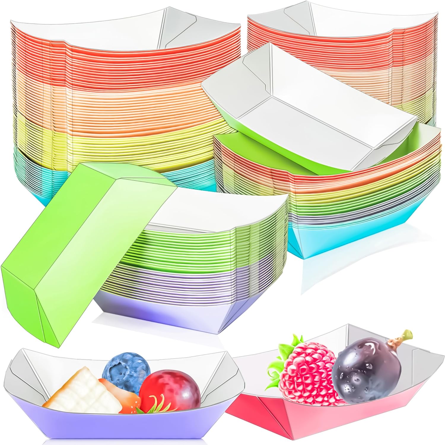 100 Pack Colorful 1/4Lb Paper  - مراجعة Food Snacks Images وسعره