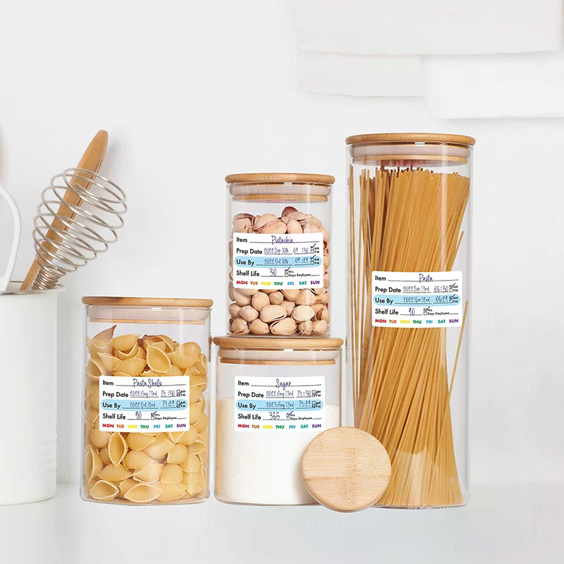 300Pcs/Roll Kitchen Date Food  - مراجعة Snacks Food Labels وسعره