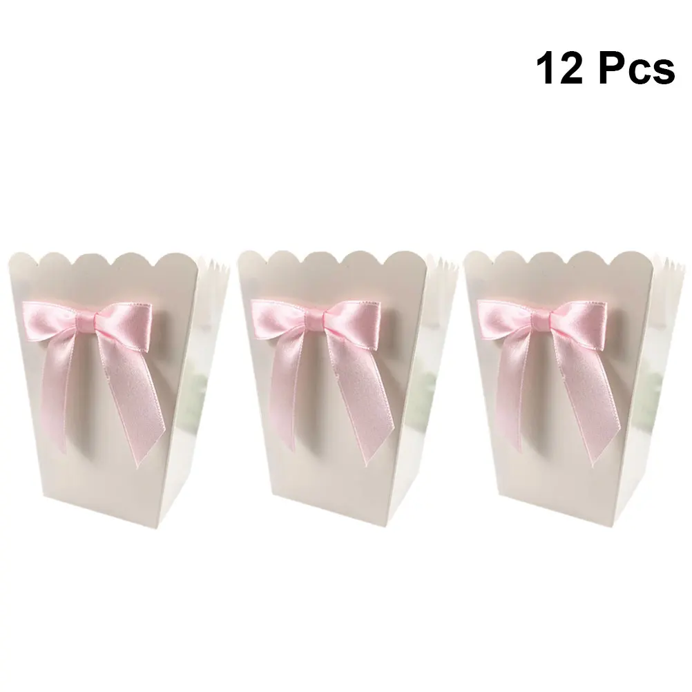 12pcs Pink Bow Popcorn Box Par - مراجعة Food Snacks For 1 Year Old وسعره