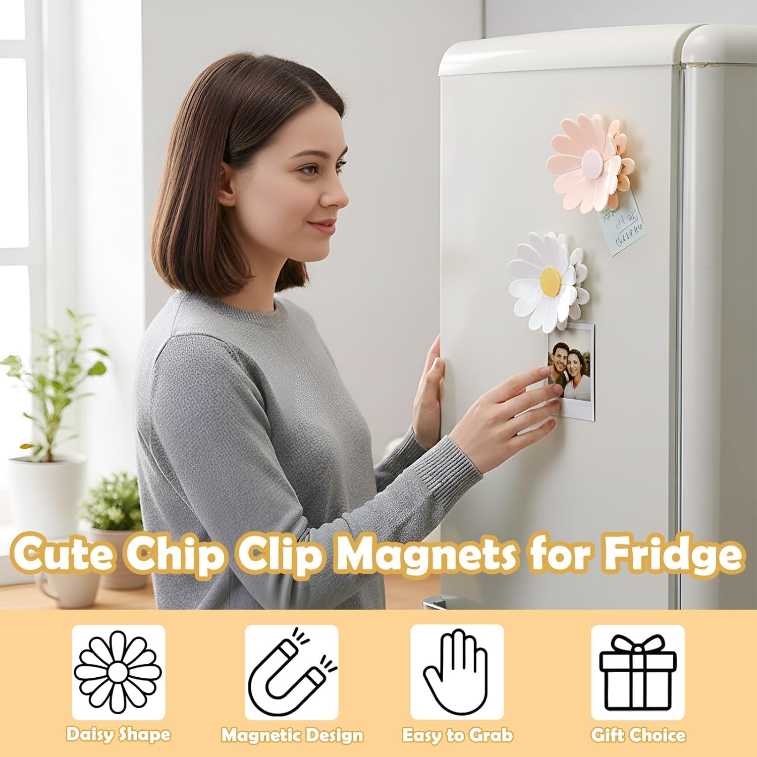 1-Piece Daisy Magnetic Bag Cli - مراجعة Food Snacks For 1 Year Old وسعره