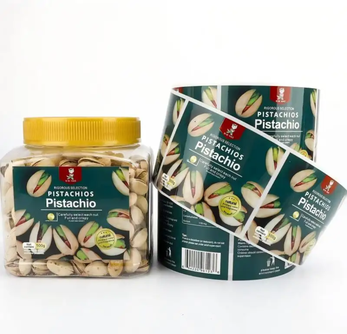 Custom snack stickers, nuts, d - مراجعة Snacks Food Labels وسعره