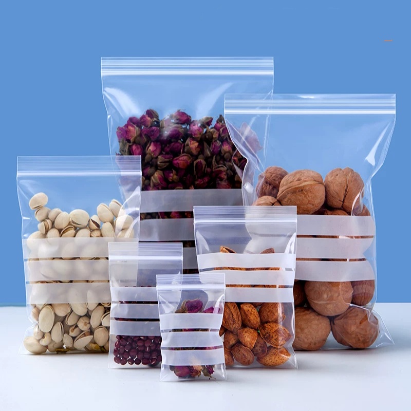 200PCS Clear PE Writing Ziploc - مراجعة Snacks Food Labels وسعره