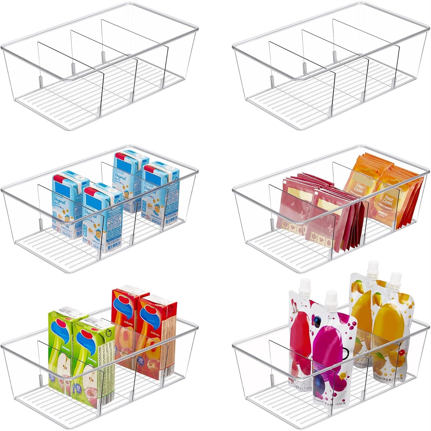 6 Pack Clear Plastic Food Stor - مراجعة Food Snacks Images وسعره