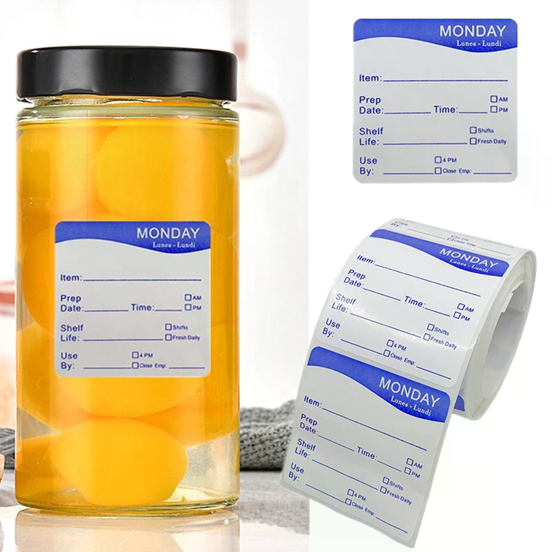 250Pcs/Roll Kitchen Date Food  - مراجعة Snacks Food Labels وسعره