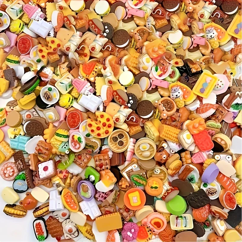 50pcs Random Miniature Dollhou - مراجعة Food Snacks For Kids Party وسعره