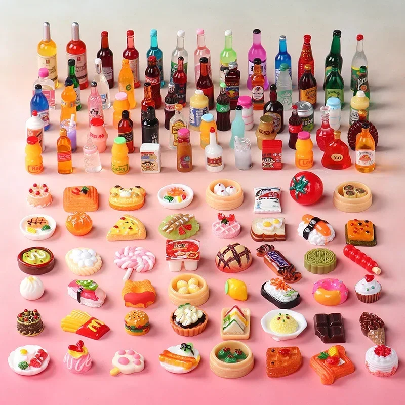 50pcs Random Miniature Dollhou - مراجعة Food Snacks For Kids Party وسعره