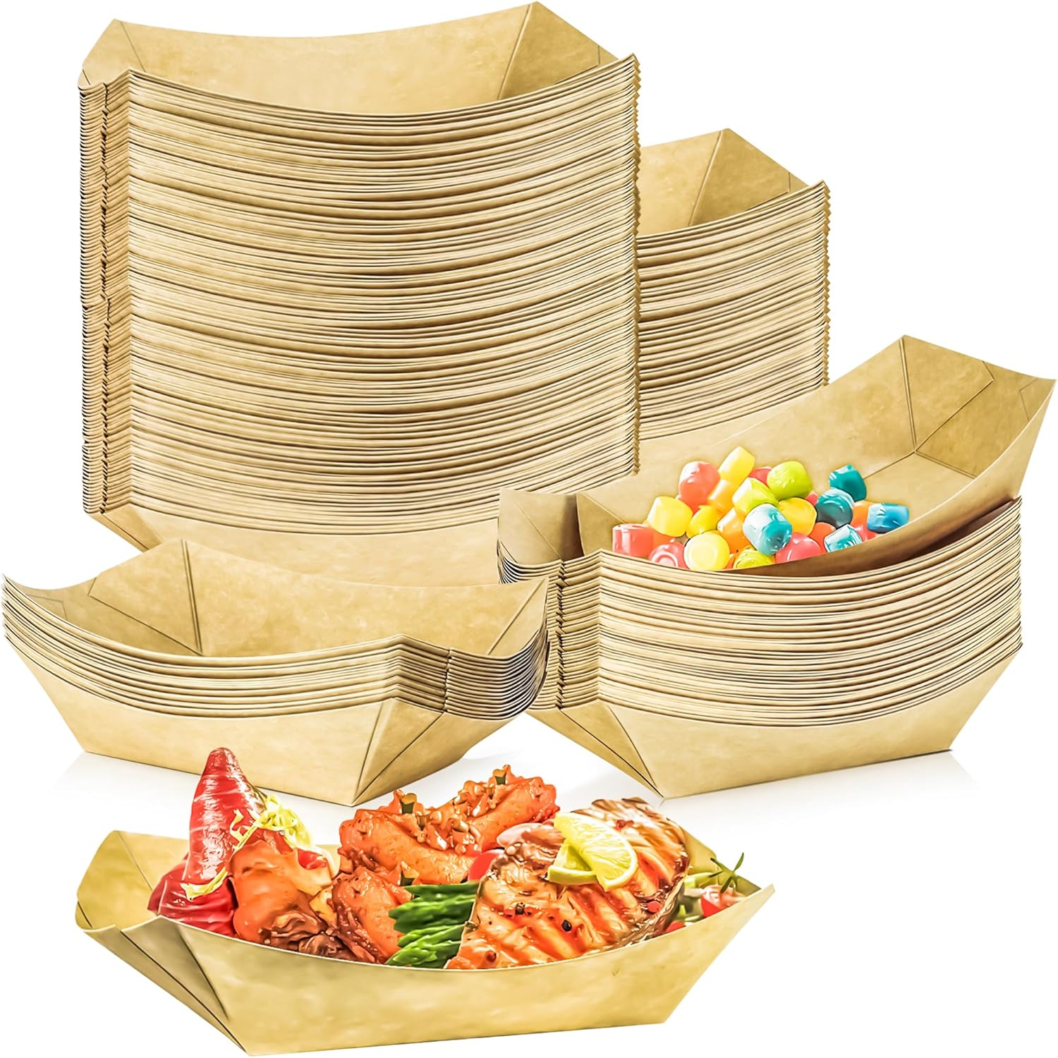 100 Pack 1lb Kraft Paper Food  - مراجعة Food Snacks Images وسعره