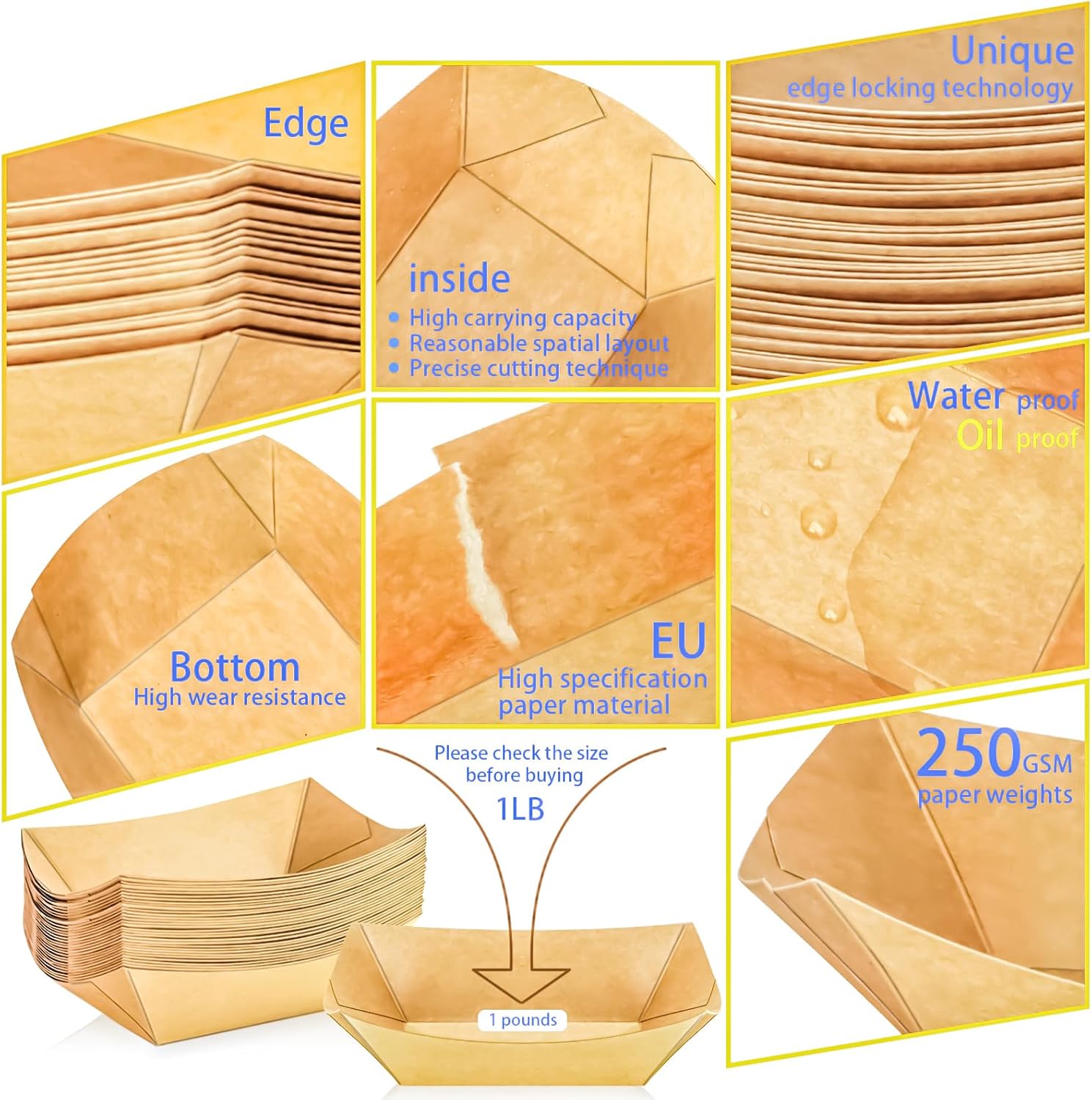 100 Pack 1lb Kraft Paper Food  - مراجعة Food Snacks Images وسعره