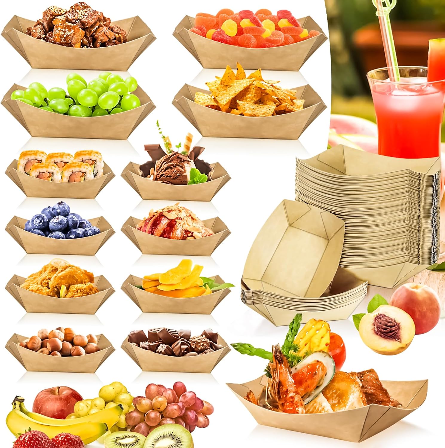 100 Pack 1lb Kraft Paper Food  - مراجعة Food Snacks Images وسعره