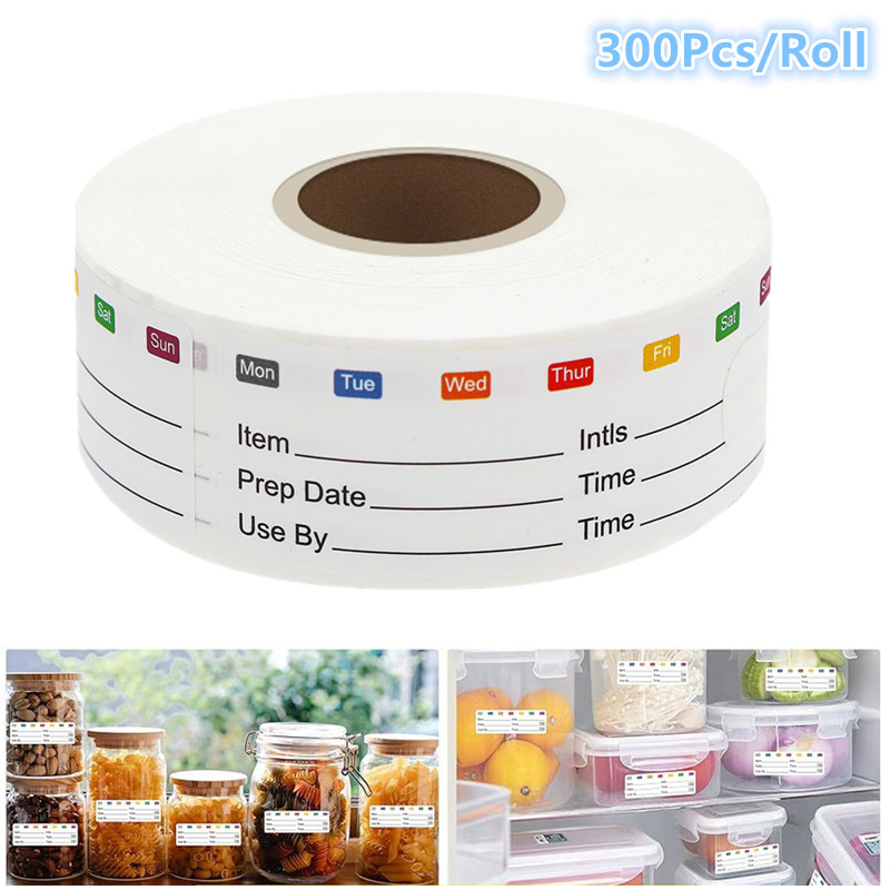300Pcs/Roll Kitchen Date Food  - مراجعة Snacks Food Labels وسعره