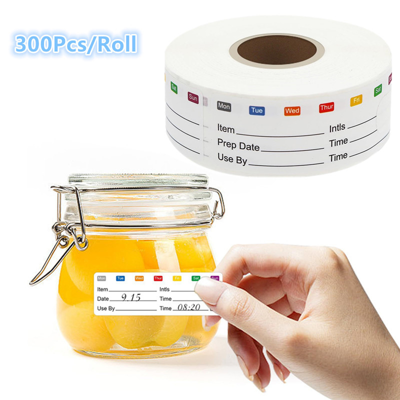 300Pcs/Roll Kitchen Date Food  - مراجعة Snacks Food Labels وسعره