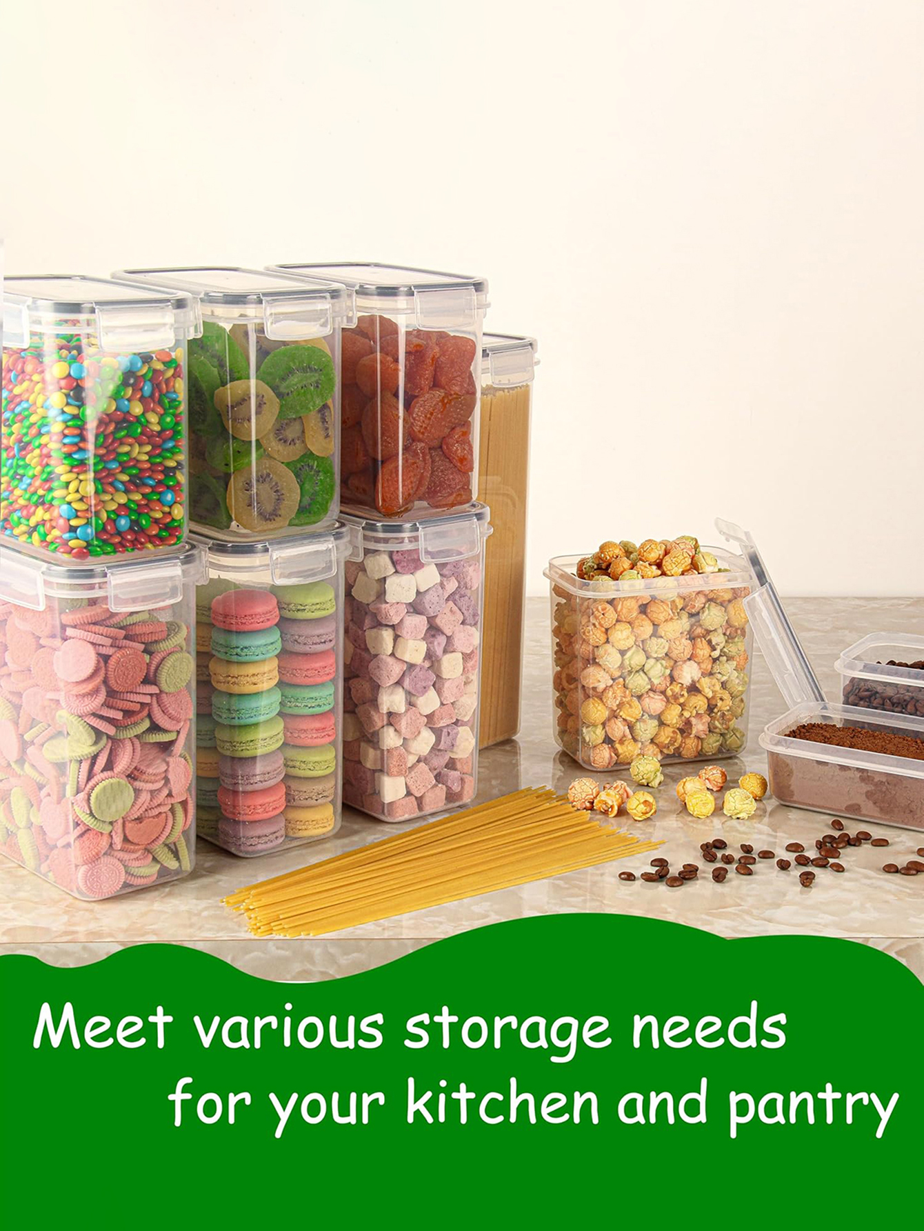 42PCS-Kitchen,Airtight food st - مراجعة Snacks Food Labels وسعره