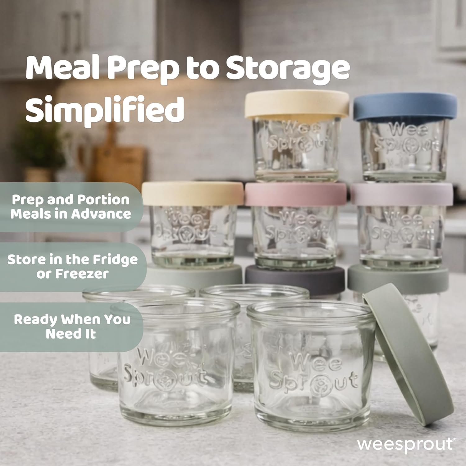 Glass Baby Food Storage Jars w - مراجعة Food Snacks Images وسعره