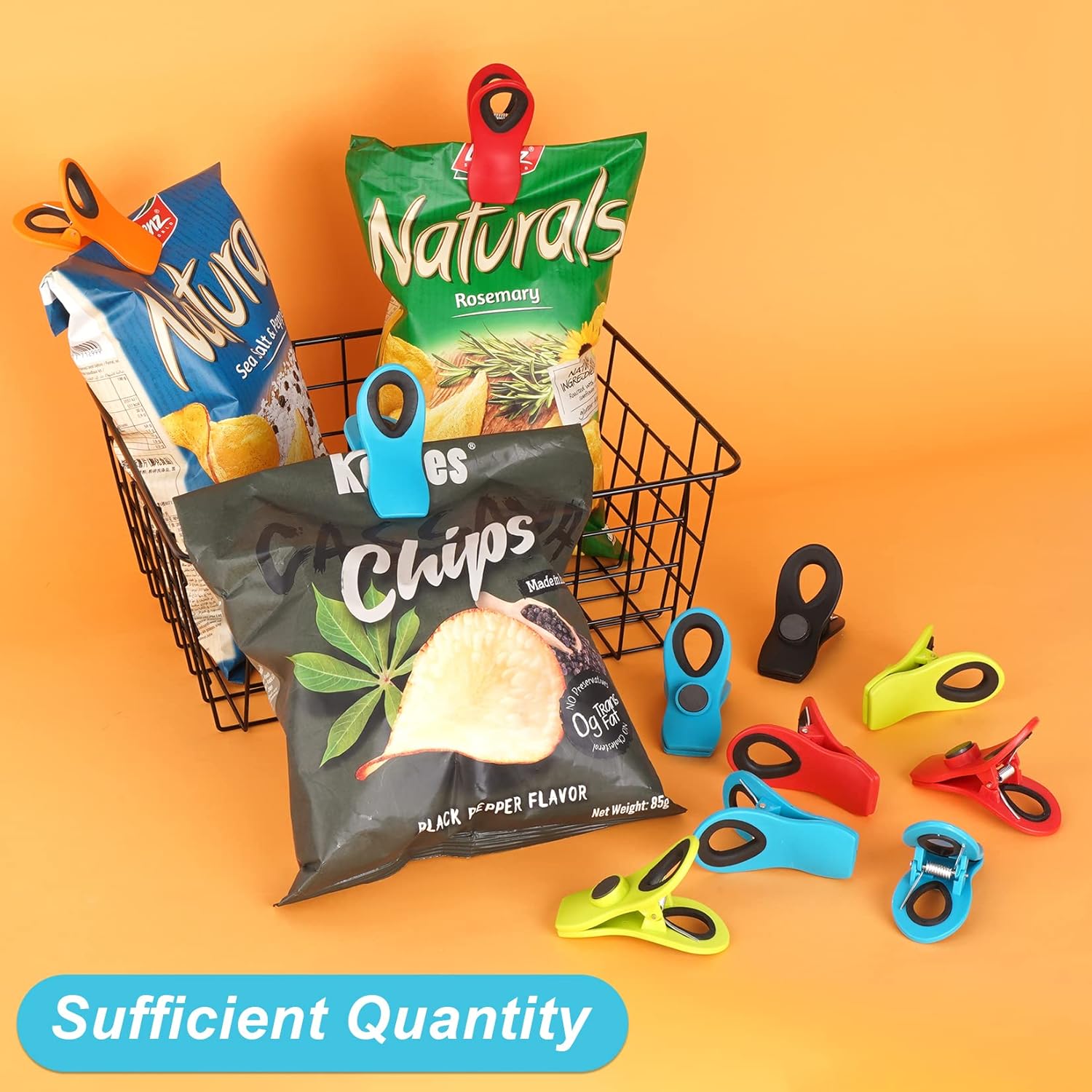 12 Pack Chip Clips, Heavy Duty - مراجعة Food Snacks Images وسعره