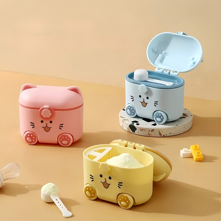 Cute Cat Milk Powder Container - مراجعة Food Snacks For 1 Year Old وسعره