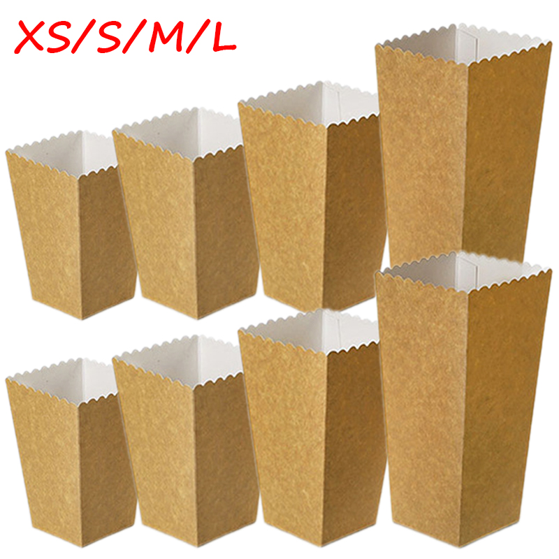 24pcs/lot Kraft Paper Popcorn  - مراجعة Food Snacks For Kids Party وسعره