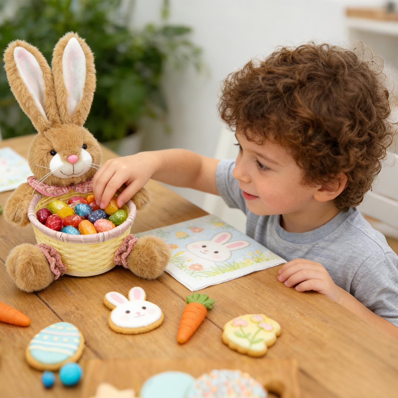 Easter Basket Cute Bunny Shape - مراجعة Food Snacks For Kids Party وسعره