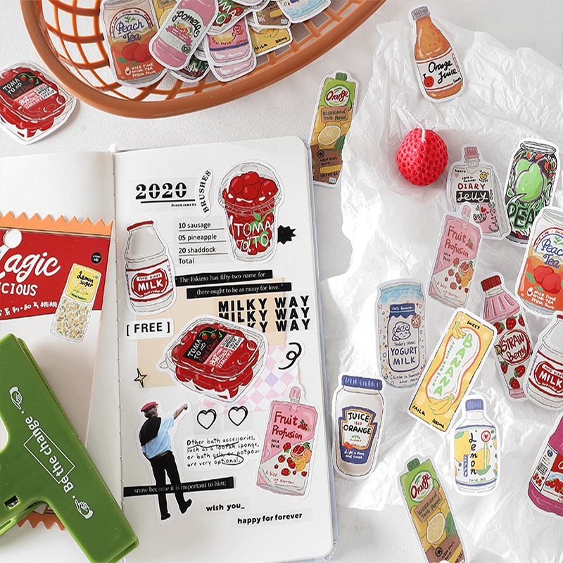 Cute Food Stickers Fast Food S - مراجعة Snacks Food Labels وسعره