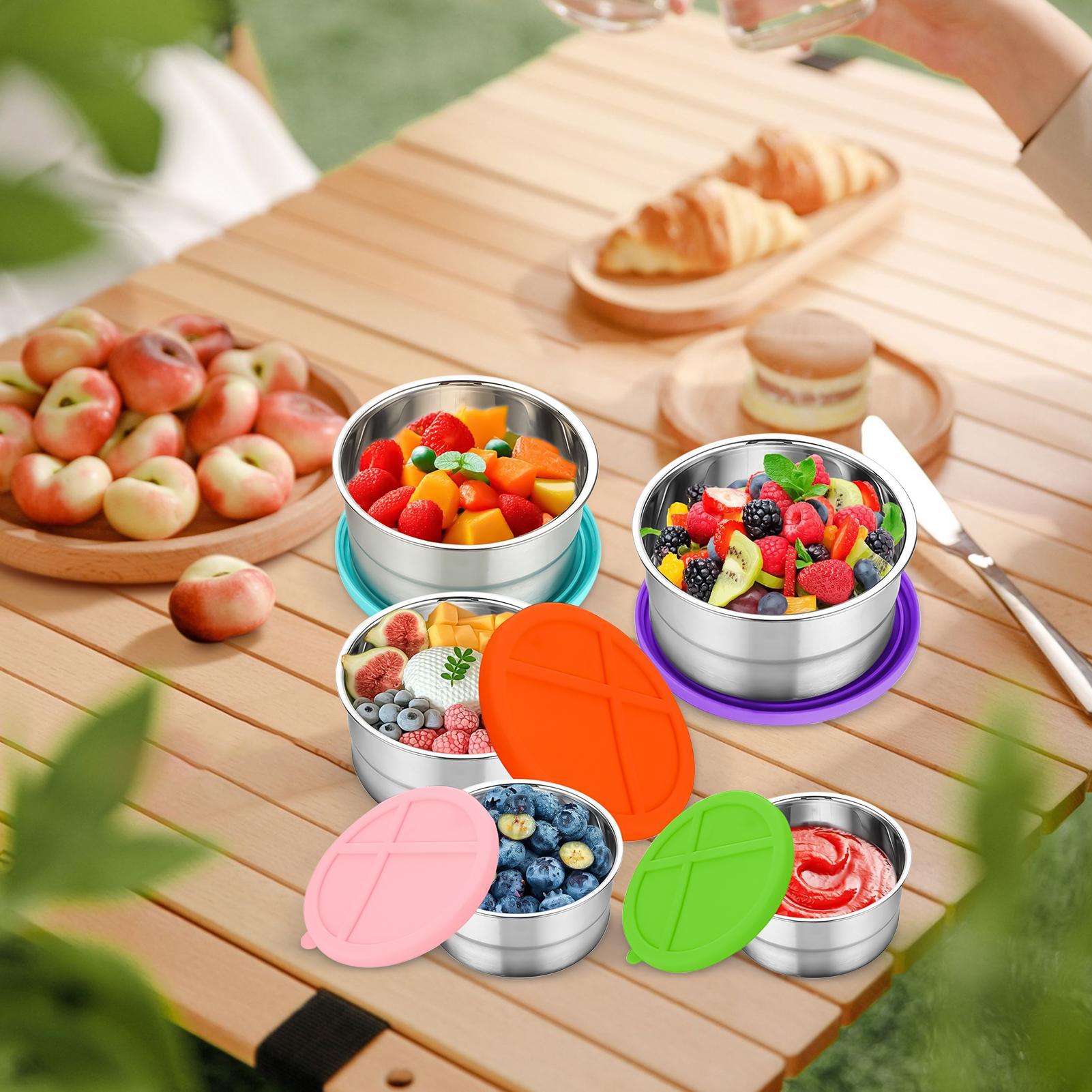 Metal Food Container 5 Pieces  - مراجعة Food Snacks For Camping وسعره