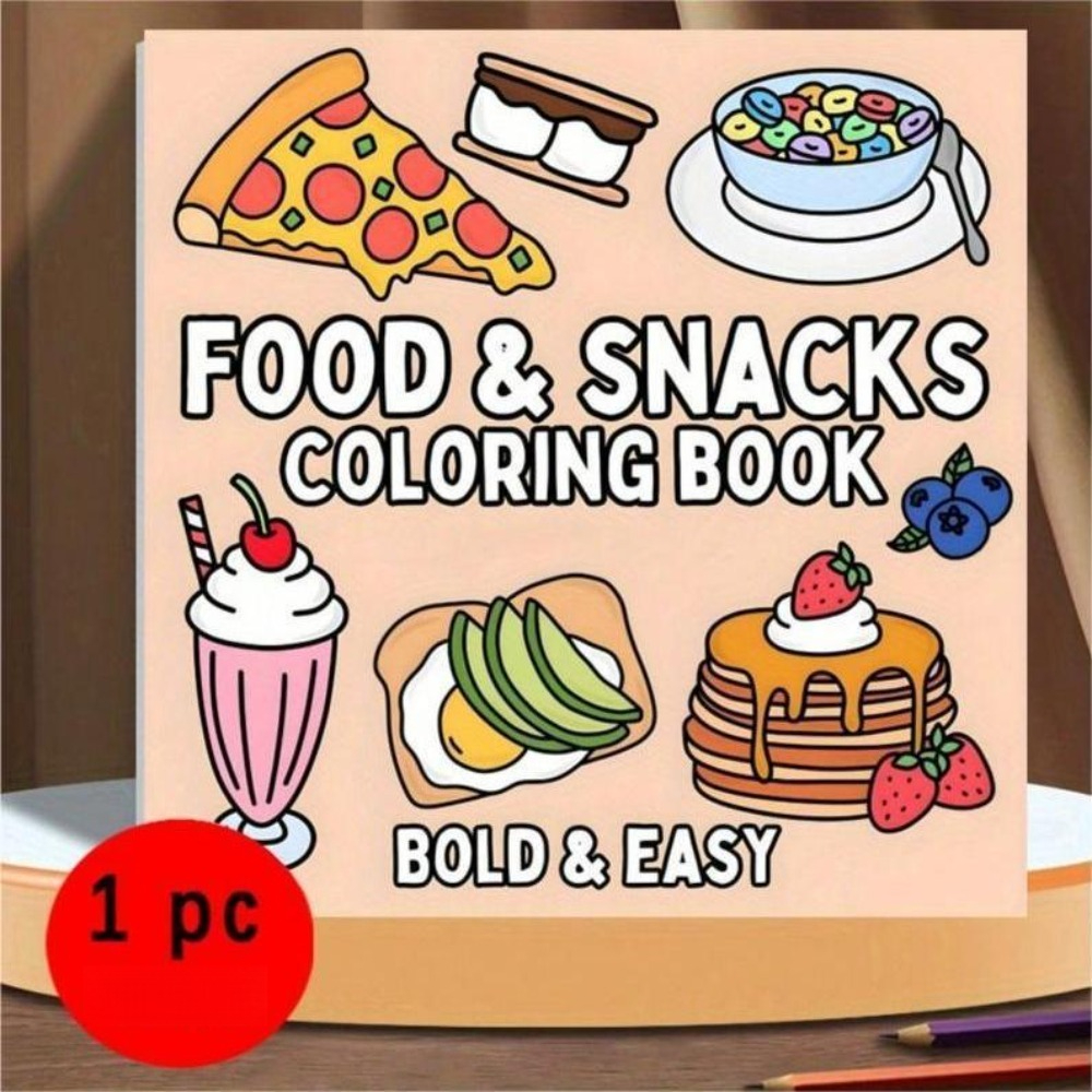 Food and Snacks Coloring Book  - مراجعة Food And Snacks Coloring Pages وسعره