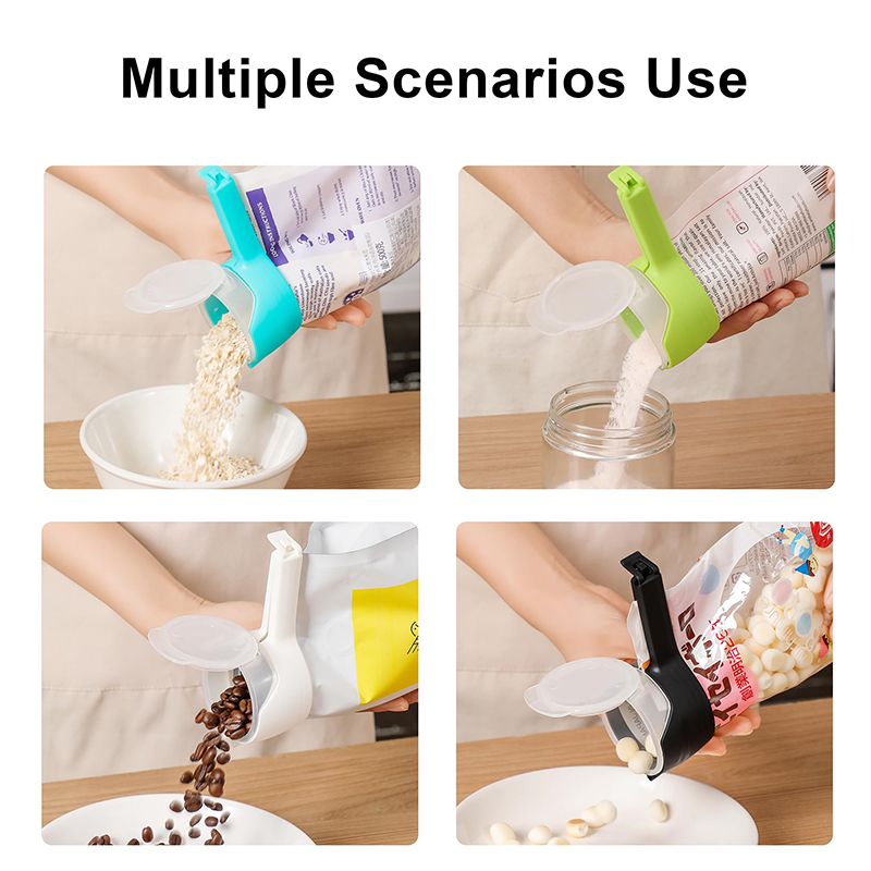 4PCS Food Bag Clips With Pour  - مراجعة Food Snacks Easy وسعره