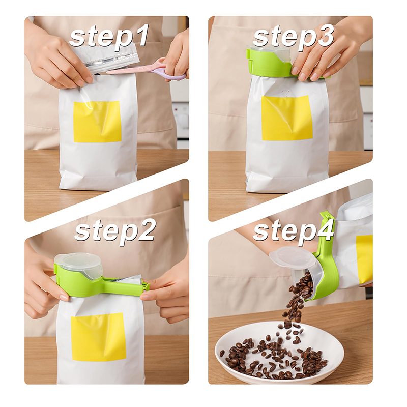 4PCS Food Bag Clips With Pour  - مراجعة Food Snacks Easy وسعره