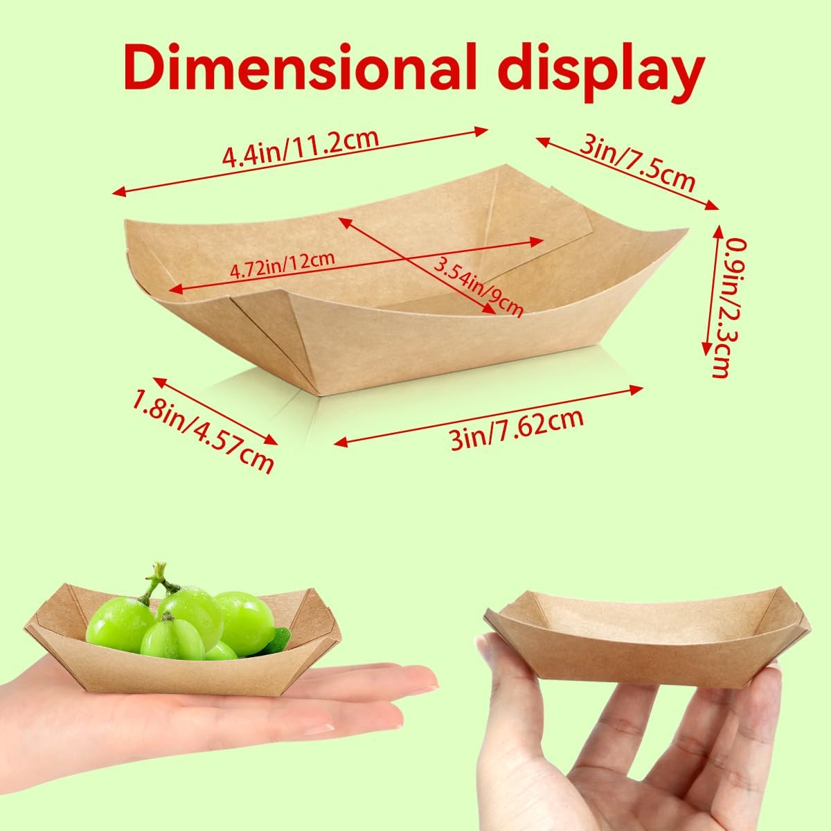 100 Pack 1/4Lb Paper Food Boat - مراجعة Food Snacks Images وسعره