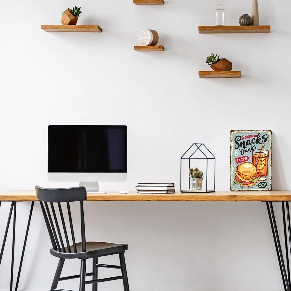 Vintage Food Metal Sign, 12x8  - مراجعة Food Snacks Easy وسعره