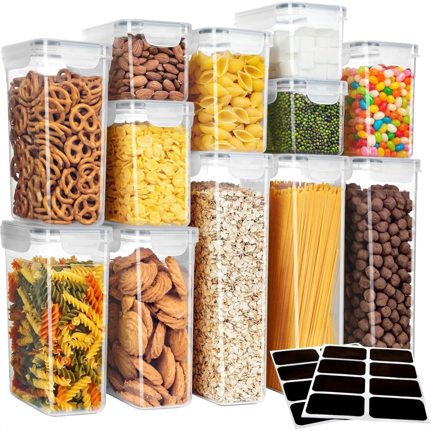 12 Pack Airtight Food Storage  - مراجعة Food Snacks Images وسعره