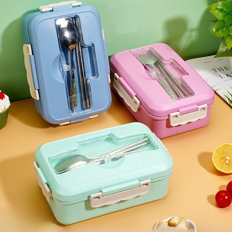 3 Grid Heated Bento Lunch Box  - مراجعة Food Snacks For Kids وسعره